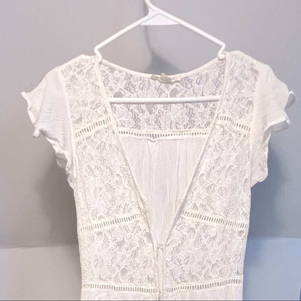 White lace cover up
